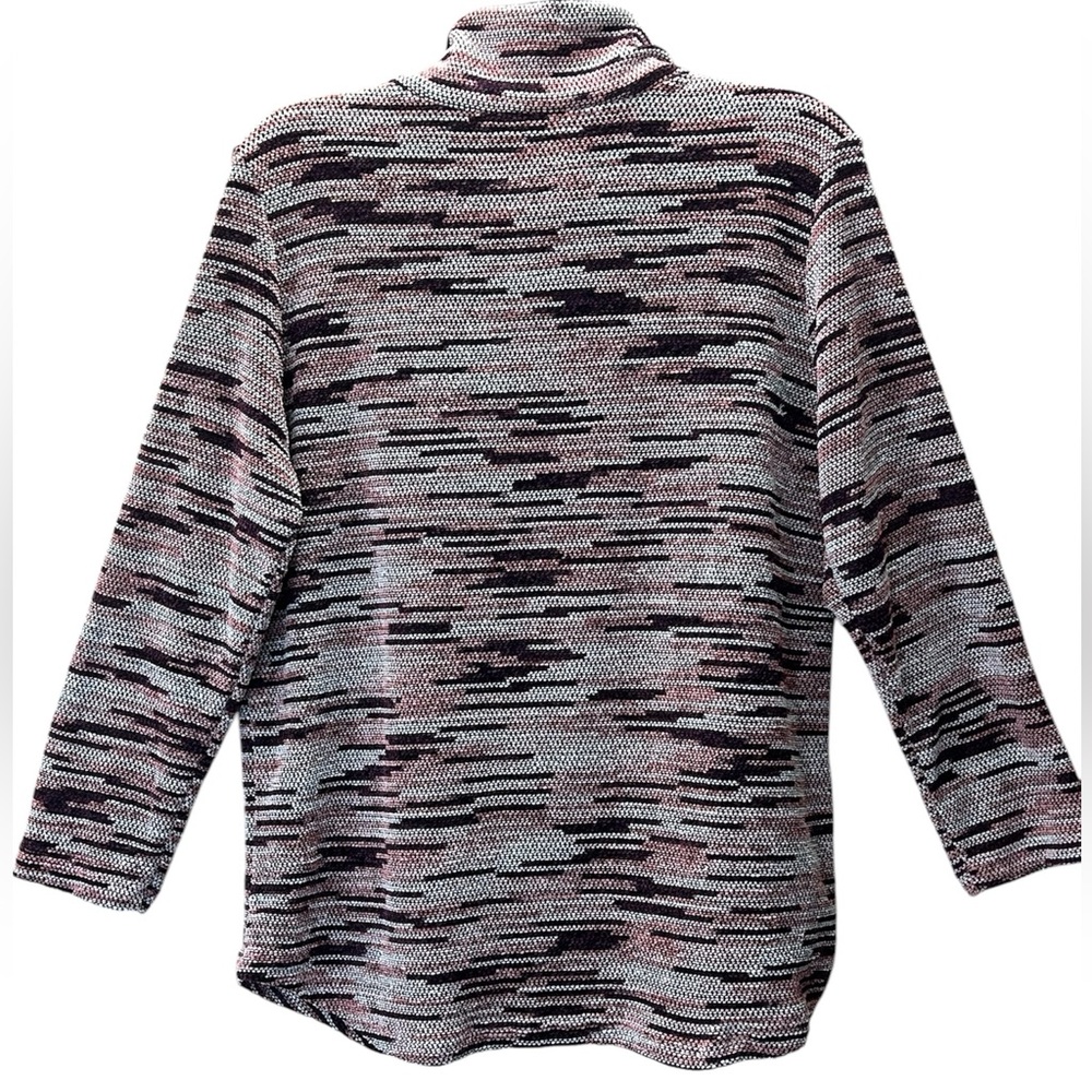 Ruby Rd. Button Snap Cowlneck Pullover Sweater To… - image 5